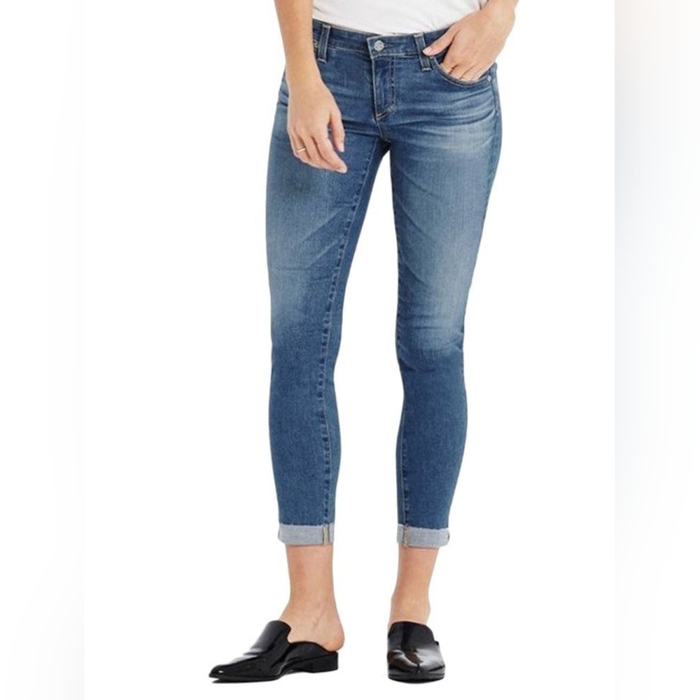 AG Adriano Goldschmied The Stilt Roll-Up Cigarette Jeans In 13 Year Wash Size 24
